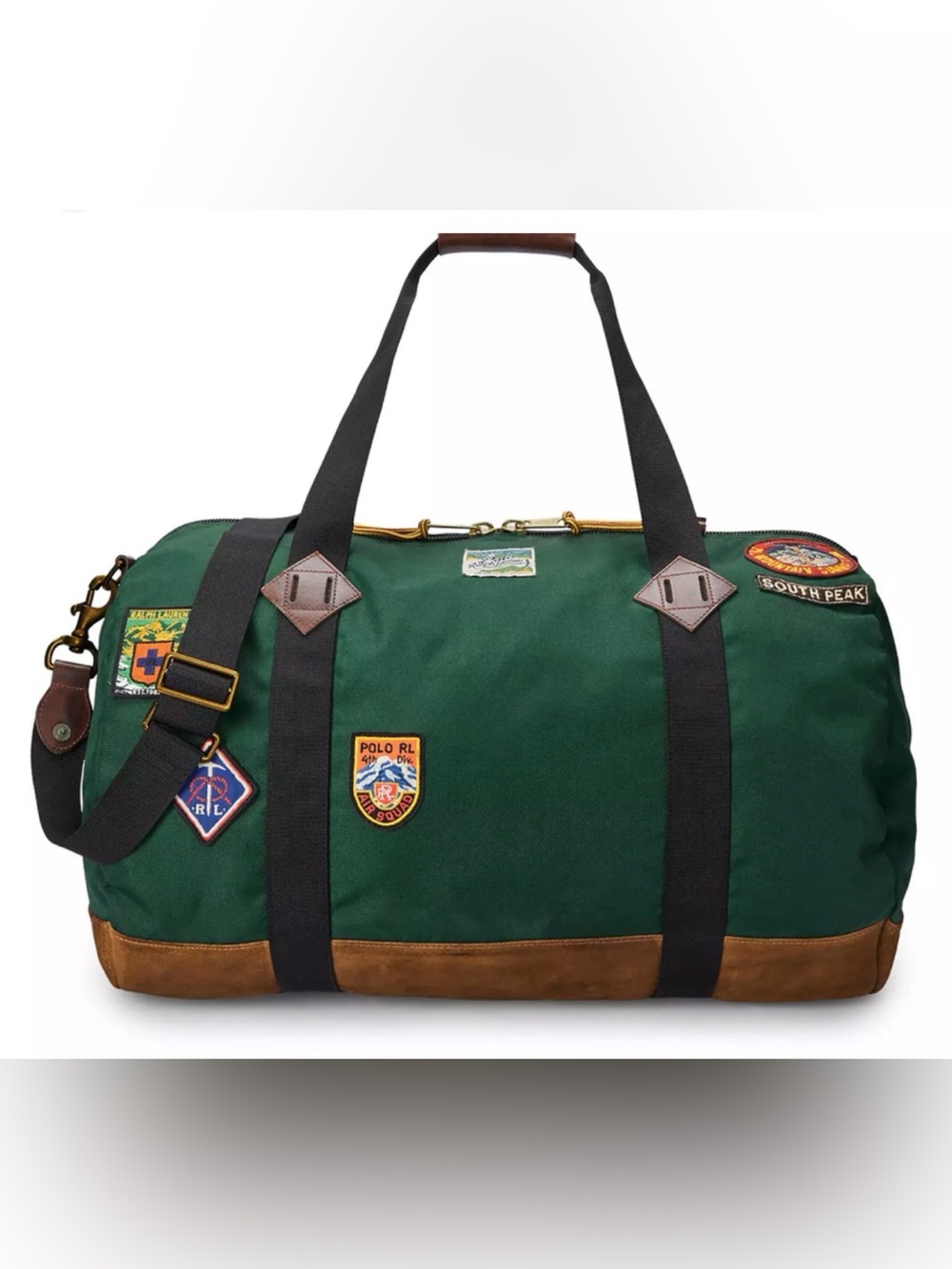 Polo Ralph Lauren Suede Trim Trail Duffle Bag New RARE